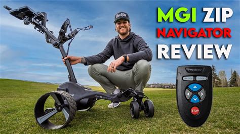 The MGI Zip Navigator Remote Control Golf Cart allows for hands-free control of the speed and direction, while the automatic Downhill Speed Control feature . . Mgi golf cart